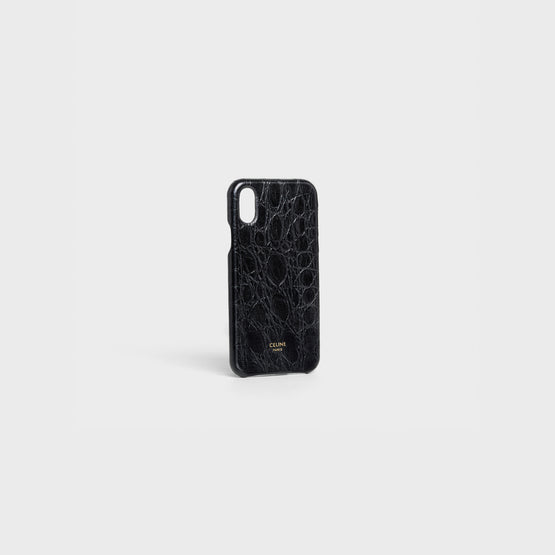 IPHONE CASE IN TECH LAMB STAMPED CROCO