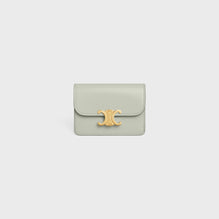 CARD HOLDER WITH FLAP IN SHINY CALFSKIN