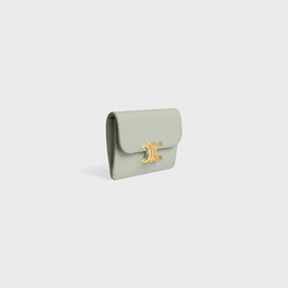 CARD HOLDER WITH FLAP IN SHINY CALFSKIN