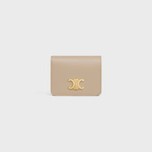 TRIOMPHE COMPACT WALLET IN SHINY CALFSKIN