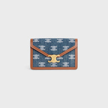 WALLET ON CHAIN MARGO IN TRIOMPHE SLG DENIM T.EMB. CALF
