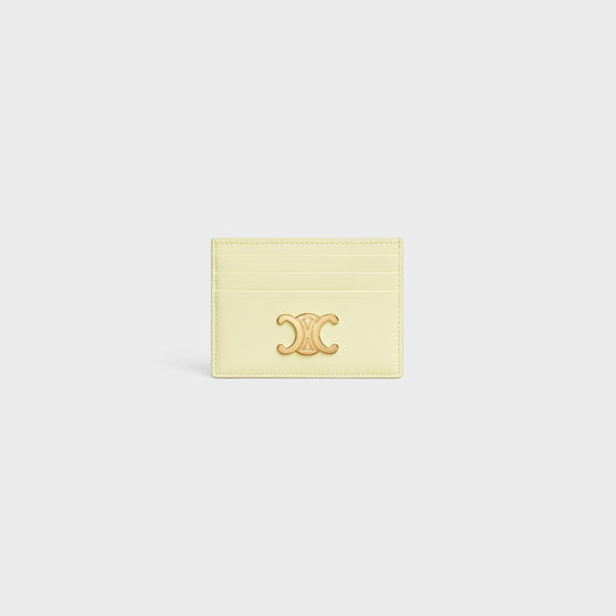 TRIOMPHE CARD HOLDER IN SHINY CALFSKIN