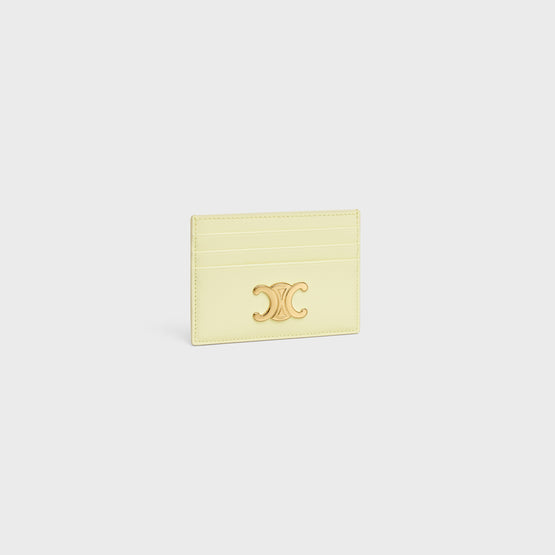TRIOMPHE CARD HOLDER IN SHINY CALFSKIN
