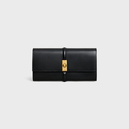 LARGE FLAP WALLET IN SATINATED CALFSKIN