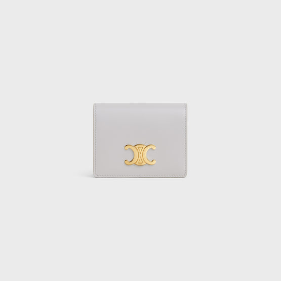 TRIOMPHE BUSINESS CARD HOLDER IN SHINY CALFSKIN