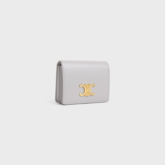 TRIOMPHE BUSINESS CARD HOLDER IN SHINY CALFSKIN