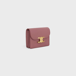 TRIOMPHE BUSINESS CARD HOLDER IN SHINY CALFSKIN