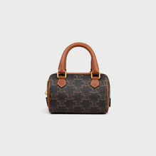 MINI BOSTON IN TRIOMPHE CANVAS SLG & CALFSKIN