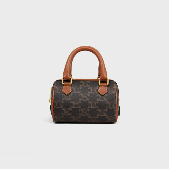 MINI BOSTON IN TRIOMPHE CANVAS SLG & CALFSKIN