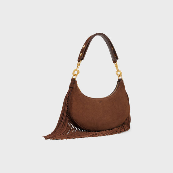 MEDIUM AVA STRAP WITH FRINGES IN AVA SUEDE CALFSKIN