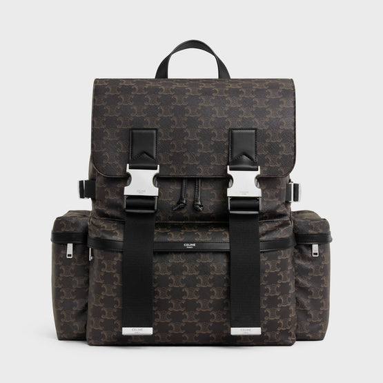 BACKPACK IN TRIOMPHE CANVAS & CALFSKIN