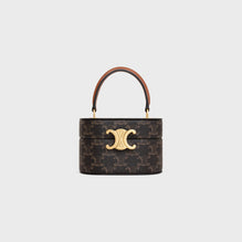 TRIOMPHE OVAL BOX IN TRIOMPHE CANVAS & CALFSKI
