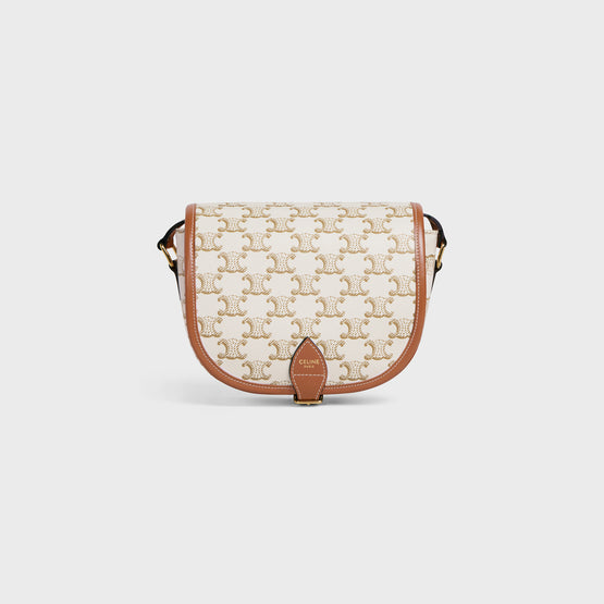 MEDIUM FOLCO IN TRIOMPHE CANVAS & CALFSKIN