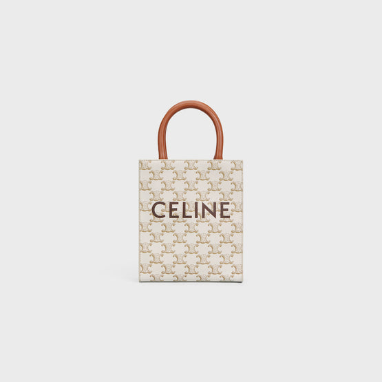 MINI CABAS VERTICAL IN TRIOMPHE CANVAS CELINE PRINT