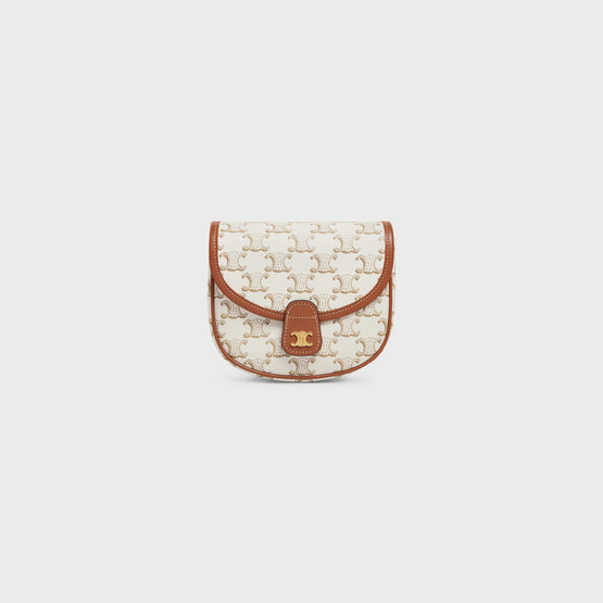MINI BESACE IN TRIOMPHE CANVAS & CALFSKIN