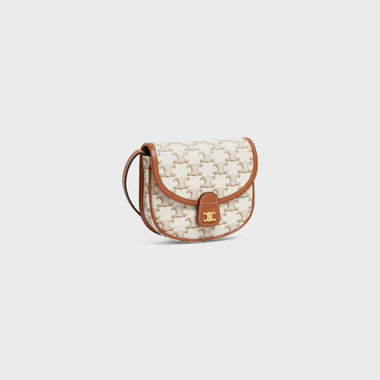 MINI BESACE IN TRIOMPHE CANVAS & CALFSKIN