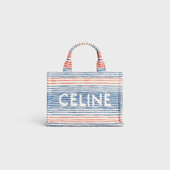 SMALL CABAS IN THAIS STRIPED TEXTILE W/C
