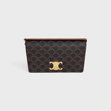 SHOULDER BAG TRAPEZE IN TRIOMPHE CANVAS & NATURAL