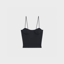 BUSTIER CROPPED IN STRETCH SHINY