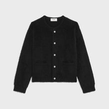 VESTE CARDIGAN IN MOHAIR BROSSÉ