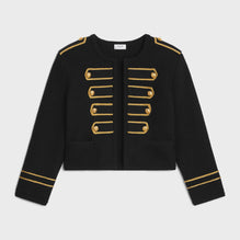 VESTE CARDIGAN MILITAIRE IN LAINE MILITAIRE