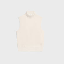 PULL COL ROULE SANS MANCHES IN DOUBLE FINE 2/30 - SATO SENI