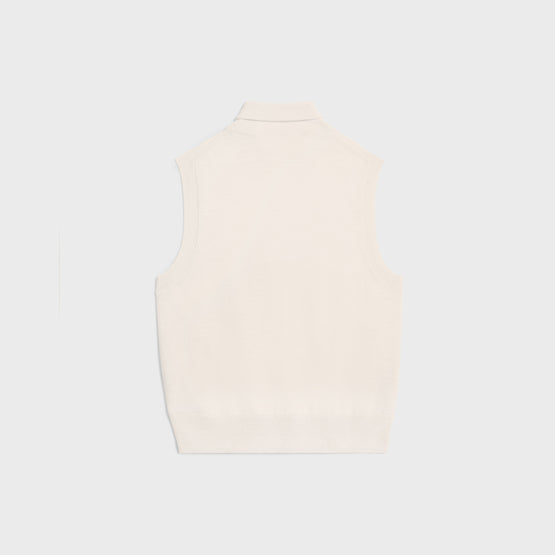PULL COL ROULE SANS MANCHES IN DOUBLE FINE 2/30 - SATO SENI