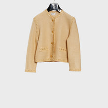 VESTE CARDIGAN IN RAPHIA CROCHET