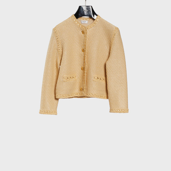 VESTE CARDIGAN IN RAPHIA CROCHET