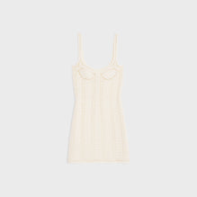 MINI ROBE BUSTIER IN COTON CROCHET
