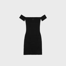 MINI ROBE OFF-SHOULDER IN CRUNCHY KNIT UNIE