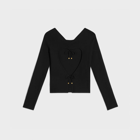 TOP DOS NU COEUR IN SOIE COTON UNDERPINNING