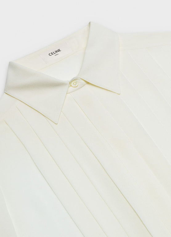 BLOUSE PLISSEE IN GEORGETTE DE SOIE