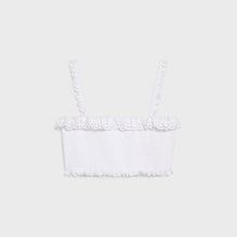 CROP TOP SMOCKÉ BROD ANGLAISE IN BAPTISTE COTON