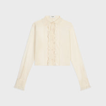 CHEMISE ROMY FRILL CROPPED IN DENTELLE LOSANGE CRAVATE