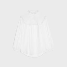 CHEMISE ROMY PLASTRON BRODE IN MOUSSELINE DE COTON