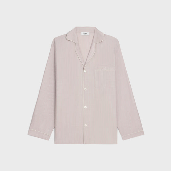 CHEMISE PYJAMA OVERSIZE IN SOIE RAYURES VAVIN