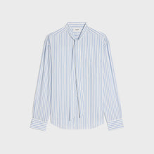 CHEMISE CAMBRIDGE LAVALLIERE IN SOIE RAYURE FIGUEROLLES