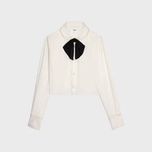 CHEMISE ROMY COL POIGNET FRILL IN ACETATE SILK CREPE
