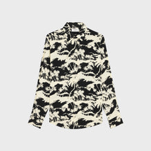 CHEMISE LOOSE IN TOILE VISCOSE PALMIERS TI