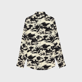 CHEMISE LOOSE IN TOILE VISCOSE PALMIERS TI