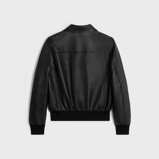 BLOUSON AVIATEUR IN SOFT LAMBSKIN