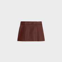MINI JUPE TRAPEZE IN LEATHER