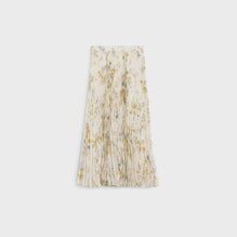 JUPE PLISSE SOLEIL IN MOUSSELINE CREPE PISSENLI