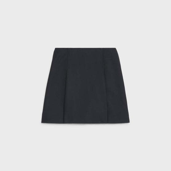 JUPE COURTE PORTEFEUILLE IN WOOL AND MOHAIR GABARDINE