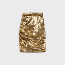 JUPE DRAPÉE IN PAILLETTE ÉCAILLE