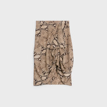 JUPE ASYMÉTRIQUE DRAPÉE IN GEORGETTE MAXI PYTHON