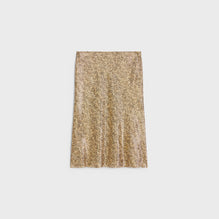 JUPE ENTRAVEE IN GEORGETTE LAME PETIT LEOP