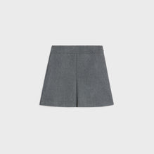 MINI JUPE TRAPEZE TAILLE HAUTE IN TWILL FLANELLE ANGLAISE
