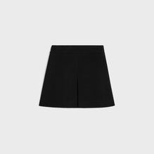 MINI JUPE TRAPEZE TAILLE HAUTE IN CASHMERE CLOTH